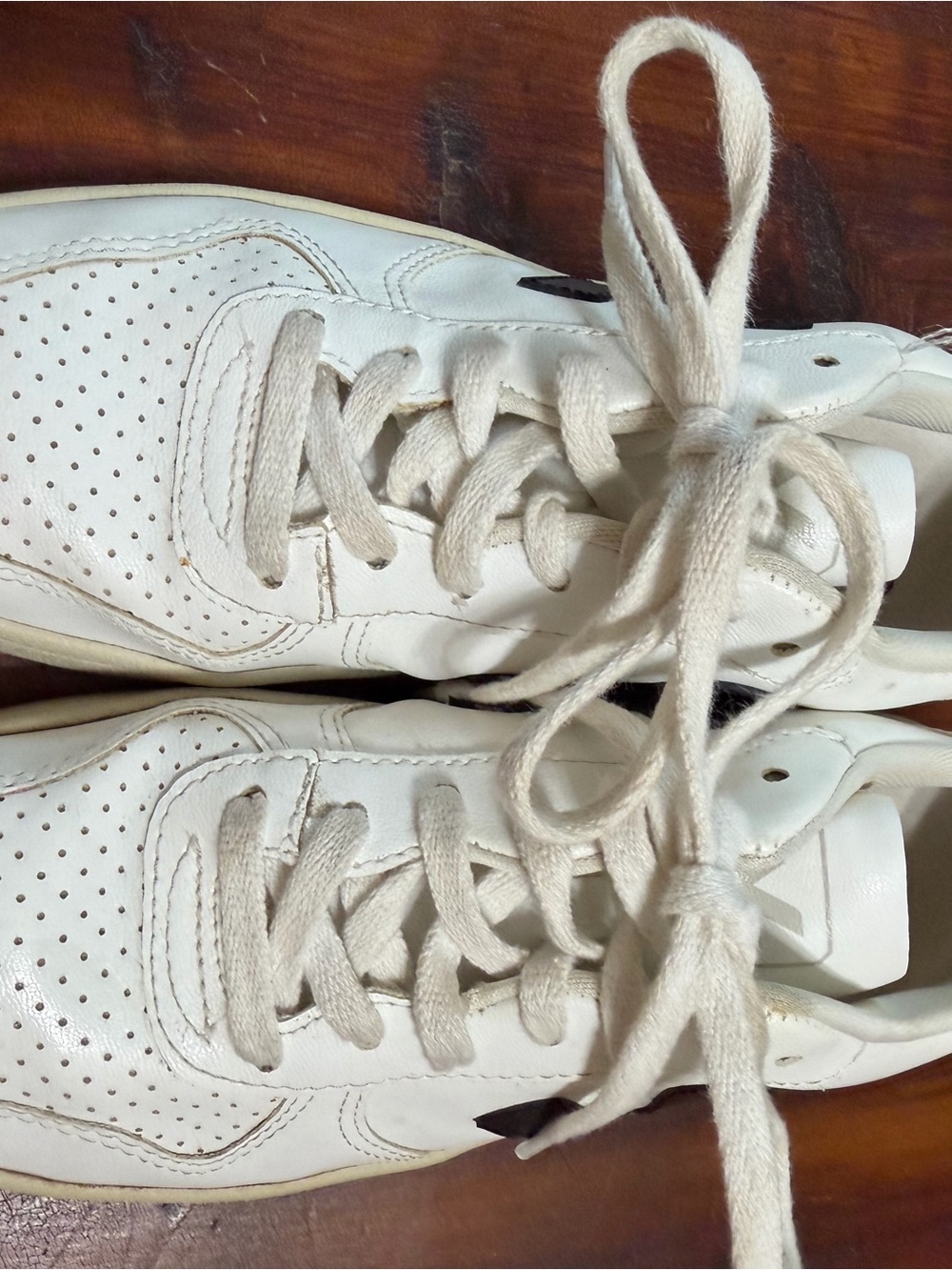 Women Veja White Leather Sneakers